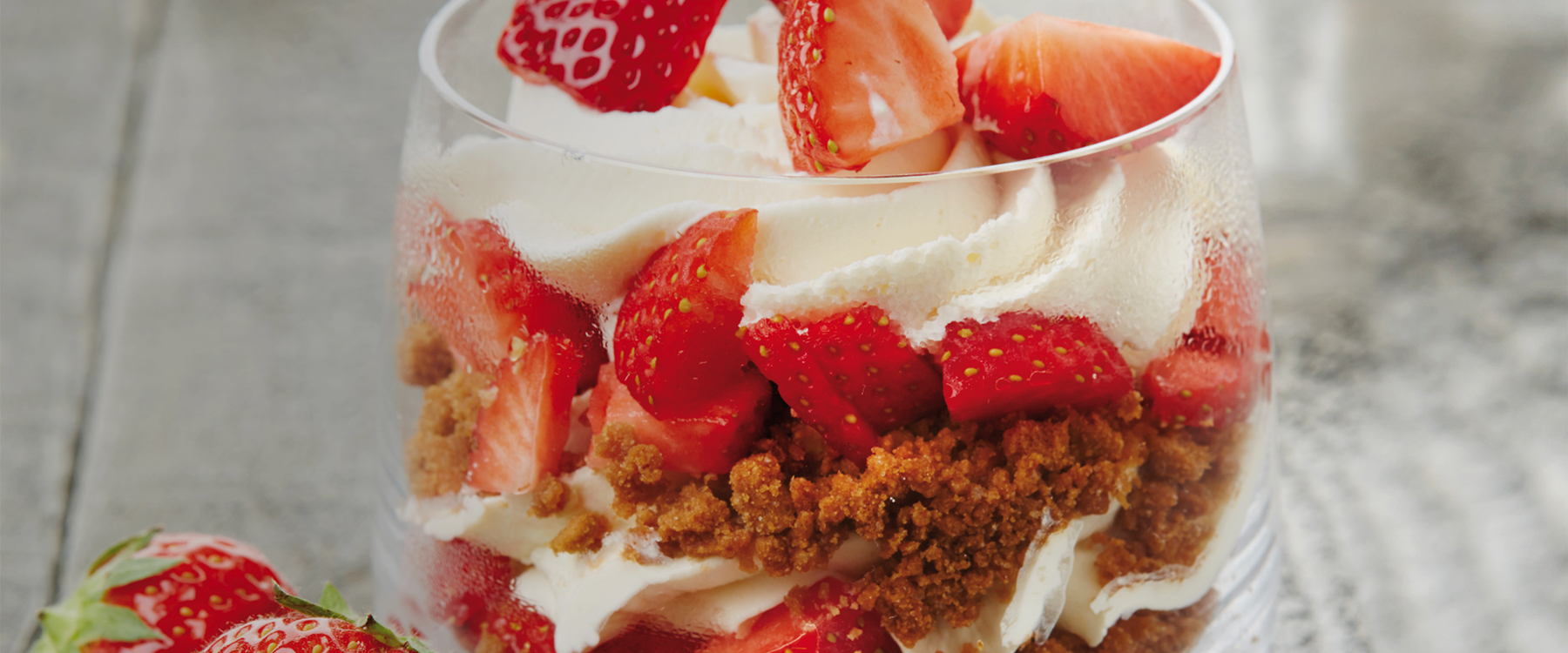 Mascarpone met Lotus Biscoff en aardbeien Lotus Biscoff